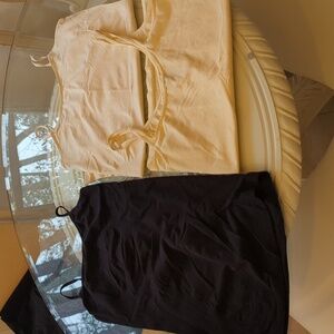 Free People IntimatelySet Of 2 Cream Camis Medium And One Black Long Cami Small